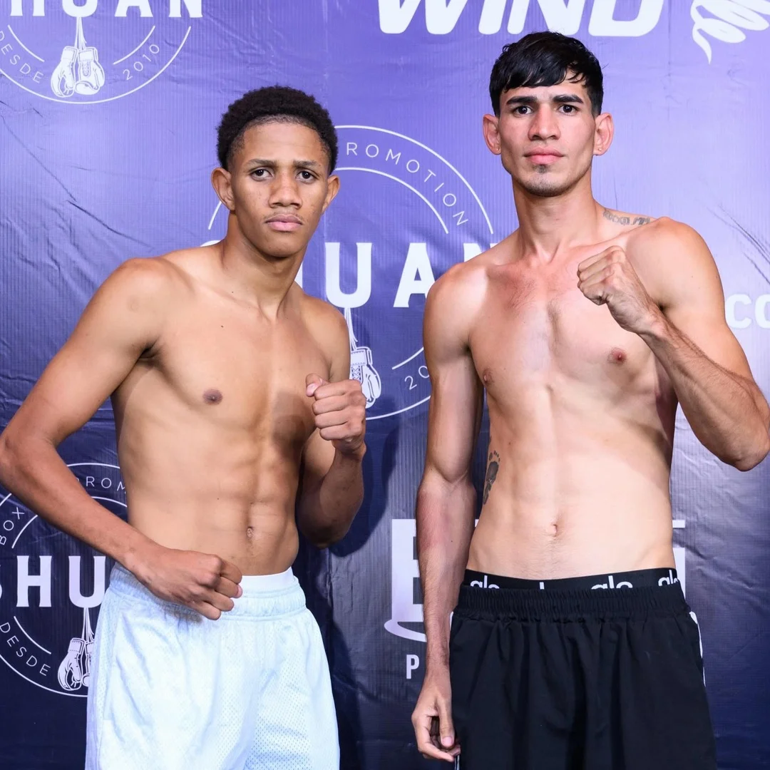 Pesaje Oficial ⚖️
Eliesel Rodríguez 132 lbs
José Aray 131 lbs
MAÑANA Carlos “Teo” Cruz 🇩🇴Vs🇻🇪